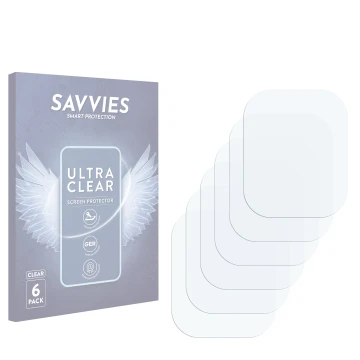 Parte frontal de un envase de producto con el logotipo de la marca Savvies. Al lado está el protector de pantalla correspondie