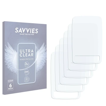 Parte frontal de un envase de producto con el logotipo de la marca Savvies. Al lado está el protector de pantalla correspondie