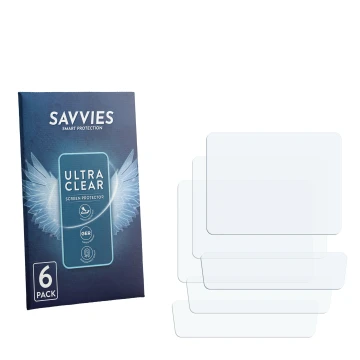 Parte frontal de un envase de producto con el logotipo de la marca Savvies. Al lado está el protector de pantalla correspondie