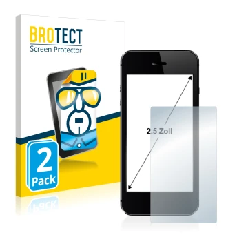 Parte frontal de un envase de producto con el logotipo de la marca BROTECT. Al lado se muestra el dispositivo con su protector