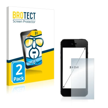 Parte frontal de un envase de producto con el logotipo de la marca BROTECT. Al lado se muestra el dispositivo con su protector