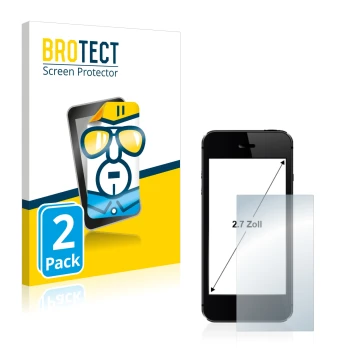 Parte frontal de un envase de producto con el logotipo de la marca BROTECT. Al lado se muestra el dispositivo con su protector