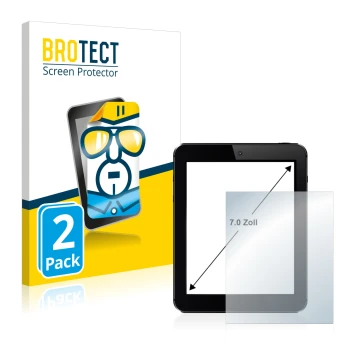 Parte frontal de un envase de producto con el logotipo de la marca BROTECT. Al lado se muestra el dispositivo con su protector