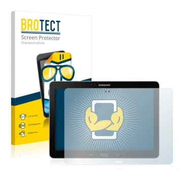 Parte frontal de un envase de producto con el logotipo de la marca BROTECT. Al lado se muestra el dispositivo Samsung Galaxy N
