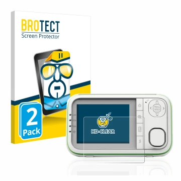 Parte frontal de un envase de producto con el logotipo de la marca BROTECT. Al lado se muestra el dispositivo Belkin Baby 1000