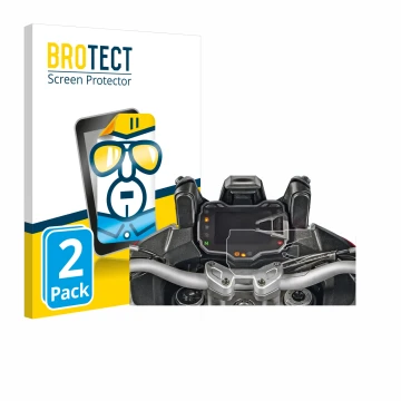 Parte frontal de un envase de producto con el logotipo de la marca BROTECT. Al lado se muestra el dispositivo Ducati Multistra