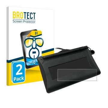Parte frontal de un envase de producto con el logotipo de la marca BROTECT. Al lado se muestra el dispositivo Topaz T-LBK460-H