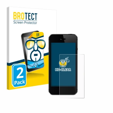 Parte frontal de un envase de producto con el logotipo de la marca BROTECT. Al lado se muestra el dispositivo con su protector
