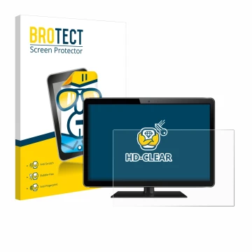 Parte frontal de un envase de producto con el logotipo de la marca BROTECT. Al lado se muestra el dispositivo con su protector
