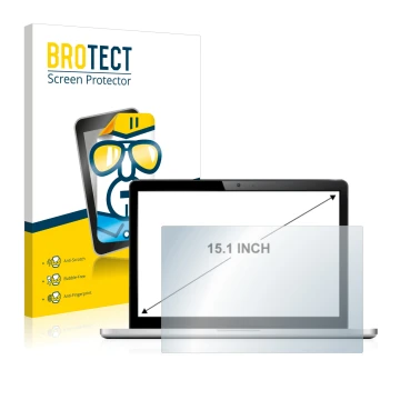 Parte frontal de un envase de producto con el logotipo de la marca BROTECT. Al lado se muestra el dispositivo con su protector