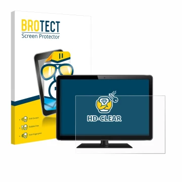 Parte frontal de un envase de producto con el logotipo de la marca BROTECT. Al lado se muestra el dispositivo con su protector