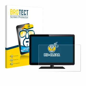 Parte frontal de un envase de producto con el logotipo de la marca BROTECT. Al lado se muestra el dispositivo con su protector