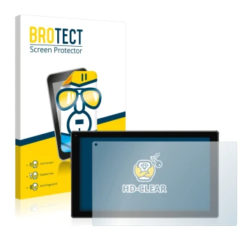 Parte frontal de un envase de producto con el logotipo de la marca BROTECT. Al lado se muestra el dispositivo Blaupunkt Endeav