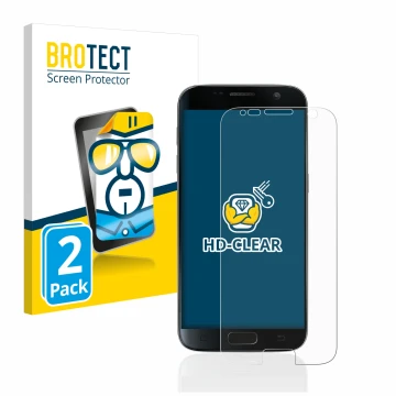 Parte frontal de un envase de producto con el logotipo de la marca BROTECT. Al lado se muestra el dispositivo Samsung Galaxy S