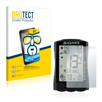 Parte frontal de un envase de producto con el logotipo de la marca BROTECT. Al lado se muestra el dispositivo Sigma BC 23.16 c