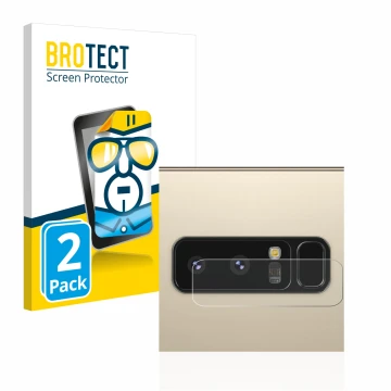 Parte frontal de un envase de producto con el logotipo de la marca BROTECT. Al lado se muestra el dispositivo Samsung Galaxy N