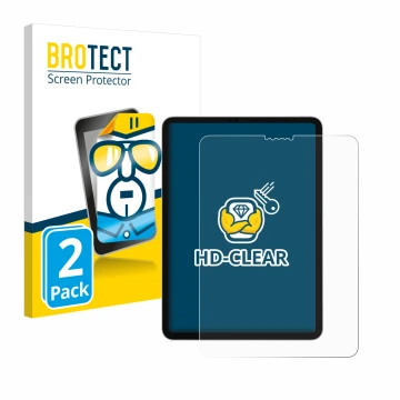 Parte frontal de un envase de producto con el logotipo de la marca BROTECT. Al lado se muestra el dispositivo Apple iPad Pro 1