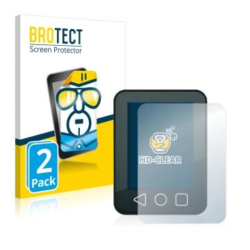 Parte frontal de un envase de producto con el logotipo de la marca BROTECT. Al lado se muestra el dispositivo Neodrives neoMMI
