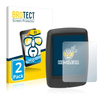 Parte frontal de un envase de producto con el logotipo de la marca BROTECT. Al lado se muestra el dispositivo Specialized Turb