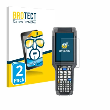 Parte frontal de un envase de producto con el logotipo de la marca BROTECT. Al lado se muestra el dispositivo Honeywell Dolphi