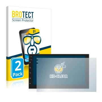 Parte frontal de un envase de producto con el logotipo de la marca BROTECT. Al lado se muestra el dispositivo Phonocar MediaSt