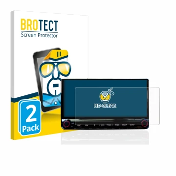 Parte frontal de un envase de producto con el logotipo de la marca BROTECT. Al lado se muestra el dispositivo Kia XCeed 2019 I