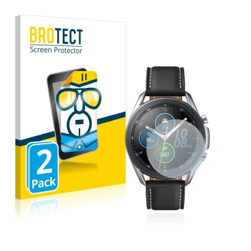 Parte frontal de un envase de producto con el logotipo de la marca BROTECT. Al lado se muestra el dispositivo Samsung Galaxy W