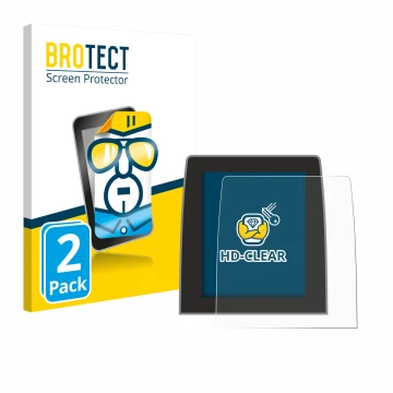 Parte frontal de un envase de producto con el logotipo de la marca BROTECT. Al lado se muestra el dispositivo Renault Clio 5 2
