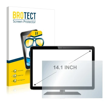 Parte frontal de un envase de producto con el logotipo de la marca BROTECT. Al lado se muestra el dispositivo con su protector