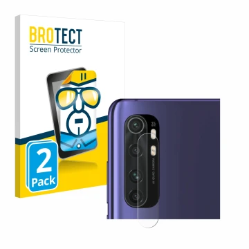 Parte frontal de un envase de producto con el logotipo de la marca BROTECT. Al lado se muestra el dispositivo Xiaomi Mi Note 1