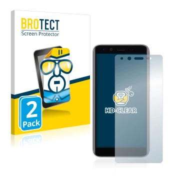 Parte frontal de un envase de producto con el logotipo de la marca BROTECT. Al lado se muestra el dispositivo Emporia Smart 3 