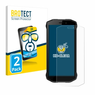Parte frontal de un envase de producto con el logotipo de la marca BROTECT. Al lado se muestra el dispositivo Evolveo Strongph