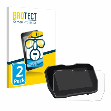 Parte frontal de un envase de producto con el logotipo de la marca BROTECT. Al lado se muestra el dispositivo Ducati Streetfig