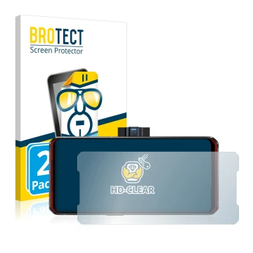 Parte frontal de un envase de producto con el logotipo de la marca BROTECT. Al lado se muestra el dispositivo Lenovo Legion Du