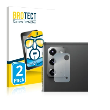 Parte frontal de un envase de producto con el logotipo de la marca BROTECT. Al lado se muestra el dispositivo Samsung Galaxy N