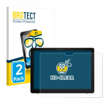 Parte frontal de un envase de producto con el logotipo de la marca BROTECT. Al lado se muestra el dispositivo Dell Latitude 72
