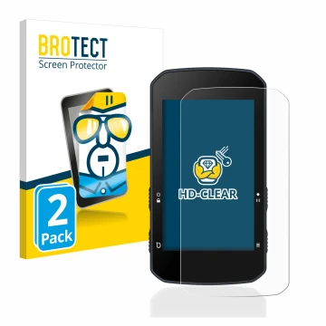 Parte frontal de un envase de producto con el logotipo de la marca BROTECT. Al lado se muestra el dispositivo Bryton Rider 750