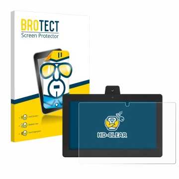 Parte frontal de un envase de producto con el logotipo de la marca BROTECT. Al lado se muestra el dispositivo GloryStar Tauri 