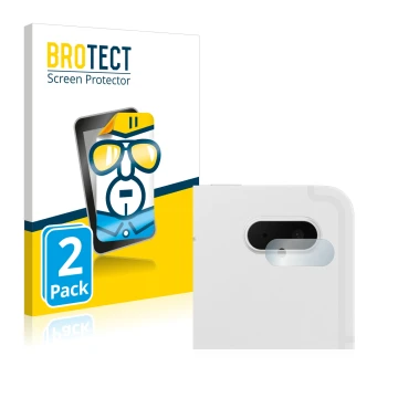 Parte frontal de un envase de producto con el logotipo de la marca BROTECT. Al lado se muestra el dispositivo Samsung Galaxy T