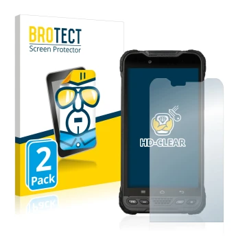 Parte frontal de un envase de producto con el logotipo de la marca BROTECT. Al lado se muestra el dispositivo UniStrong UT10 6