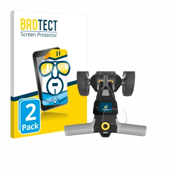 Parte frontal de un envase de producto con el logotipo de la marca BROTECT. Al lado se muestra el dispositivo PowaKaddy CT6 GP