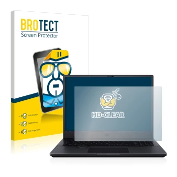 Parte frontal de un envase de producto con el logotipo de la marca BROTECT. Al lado se muestra el dispositivo ASUS ProArt Stud