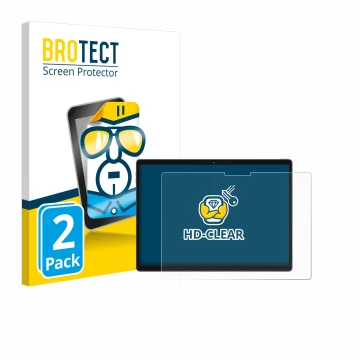 Parte frontal de un envase de producto con el logotipo de la marca BROTECT. Al lado se muestra el dispositivo Dell Latitude 73