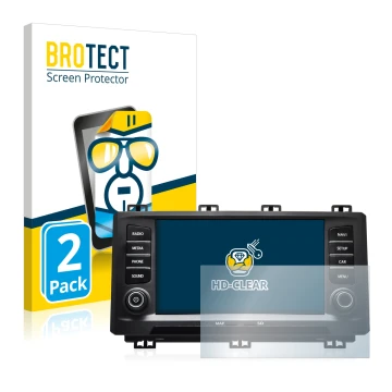 Parte frontal de un envase de producto con el logotipo de la marca BROTECT. Al lado se muestra el dispositivo Seat Ateca 2017 