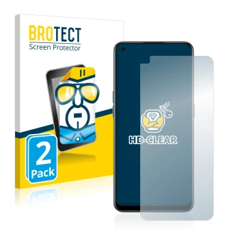 Parte frontal de un envase de producto con el logotipo de la marca BROTECT. Al lado se muestra el dispositivo OnePlus Nord CE 