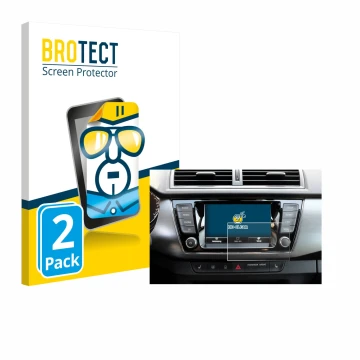 Parte frontal de un envase de producto con el logotipo de la marca BROTECT. Al lado se muestra el dispositivo Skoda Fabia 3 Co