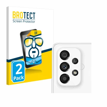 Parte frontal de un envase de producto con el logotipo de la marca BROTECT. Al lado se muestra el dispositivo Samsung Galaxy A