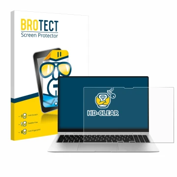 Parte frontal de un envase de producto con el logotipo de la marca BROTECT. Al lado se muestra el dispositivo Samsung Galaxy B