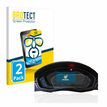 Parte frontal de un envase de producto con el logotipo de la marca BROTECT. Al lado se muestra el dispositivo Audi A4 B9 2017 