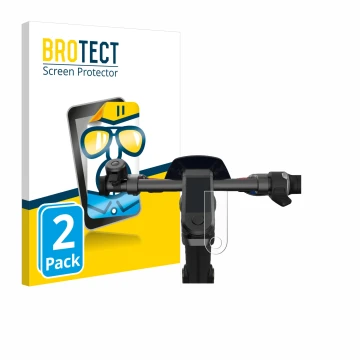 Parte frontal de un envase de producto con el logotipo de la marca BROTECT. Al lado se muestra el dispositivo NIU KQi3 Pro con